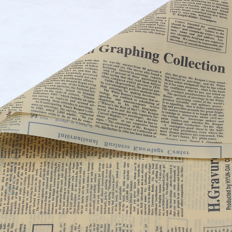Newspaper wrap