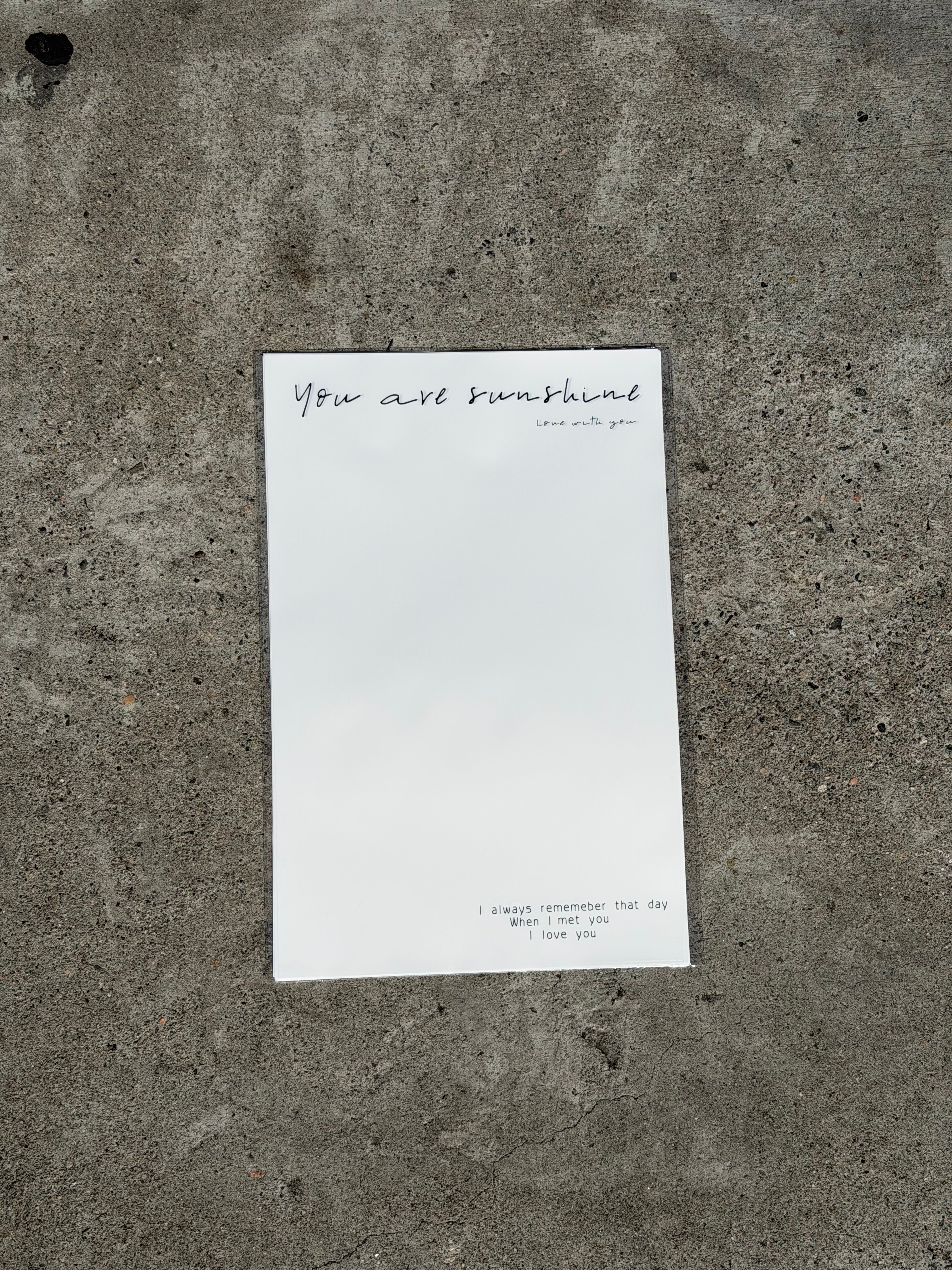 You are Sunshine paper